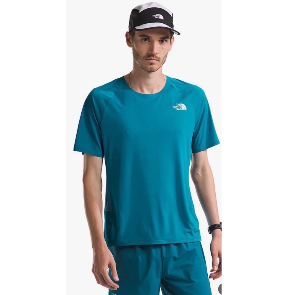 The North Face Mens Flight Series‎ Better Than Naked Shirt Teal Blue Grid Mesh M